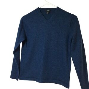 Alfani V-Neck Sweater Soft‎ Knit Pullover Classic Blue Women's Size S (137)